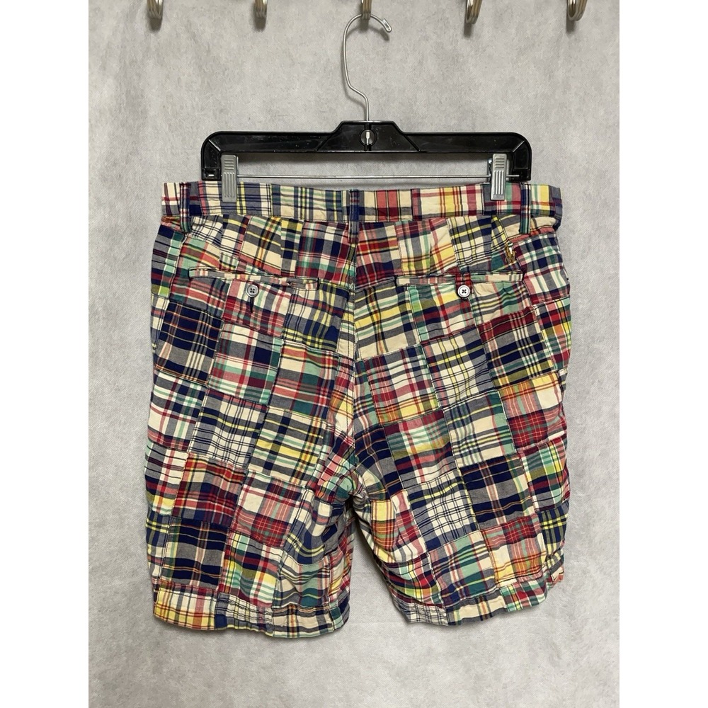 Polo Ralph Lauren Shorts Men 32 Indian Madras Patchwork Flesh Pony Chino Casual - Picture 7 of 10